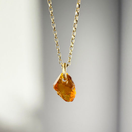 Citrine Pendant - 9ct Gold