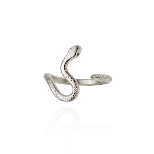 Fluid Snake Ring - Silver