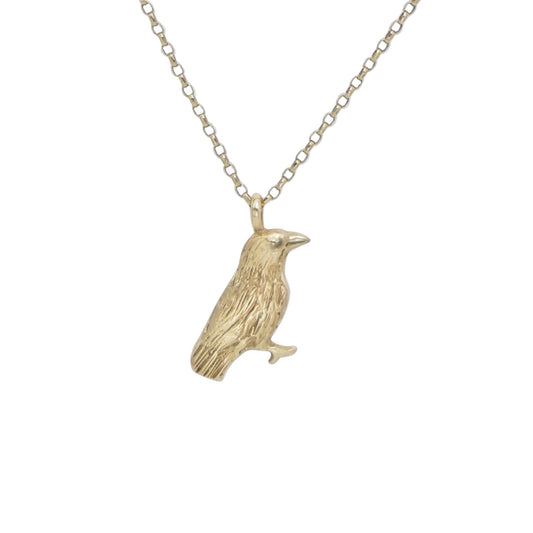 Crow Necklace - 9ct Gold