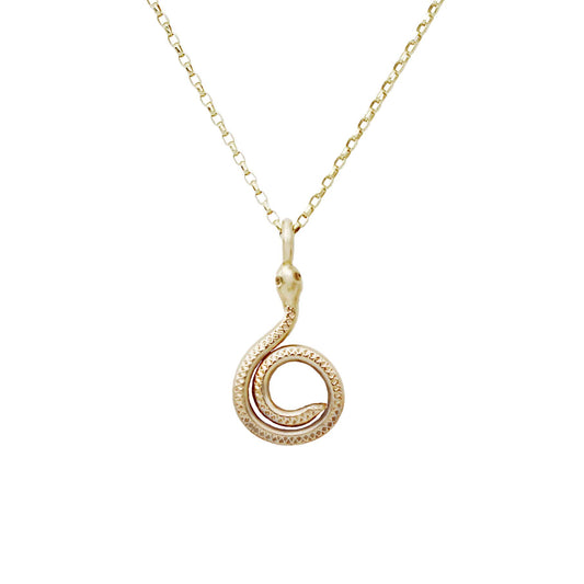 Hild Spiral Snake Necklace - Gold