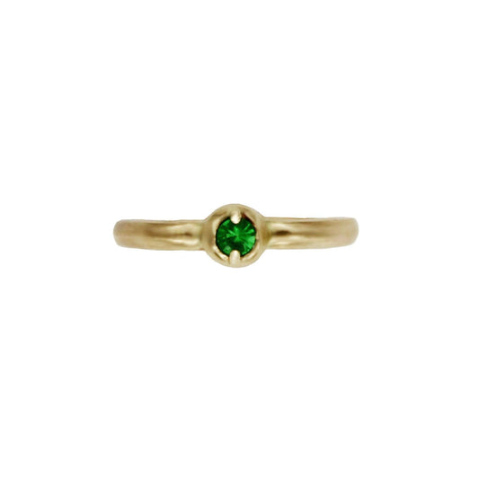 Tsavorite Garnet Ring - Solid Gold