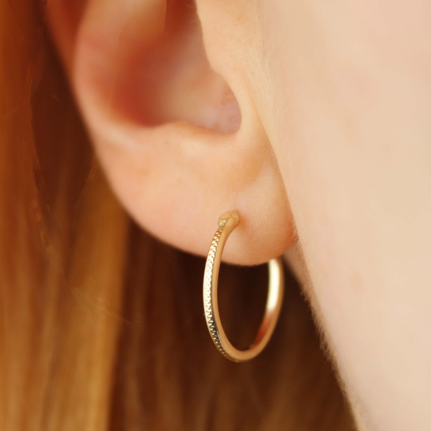 Snake Hoop Earrings - Gold