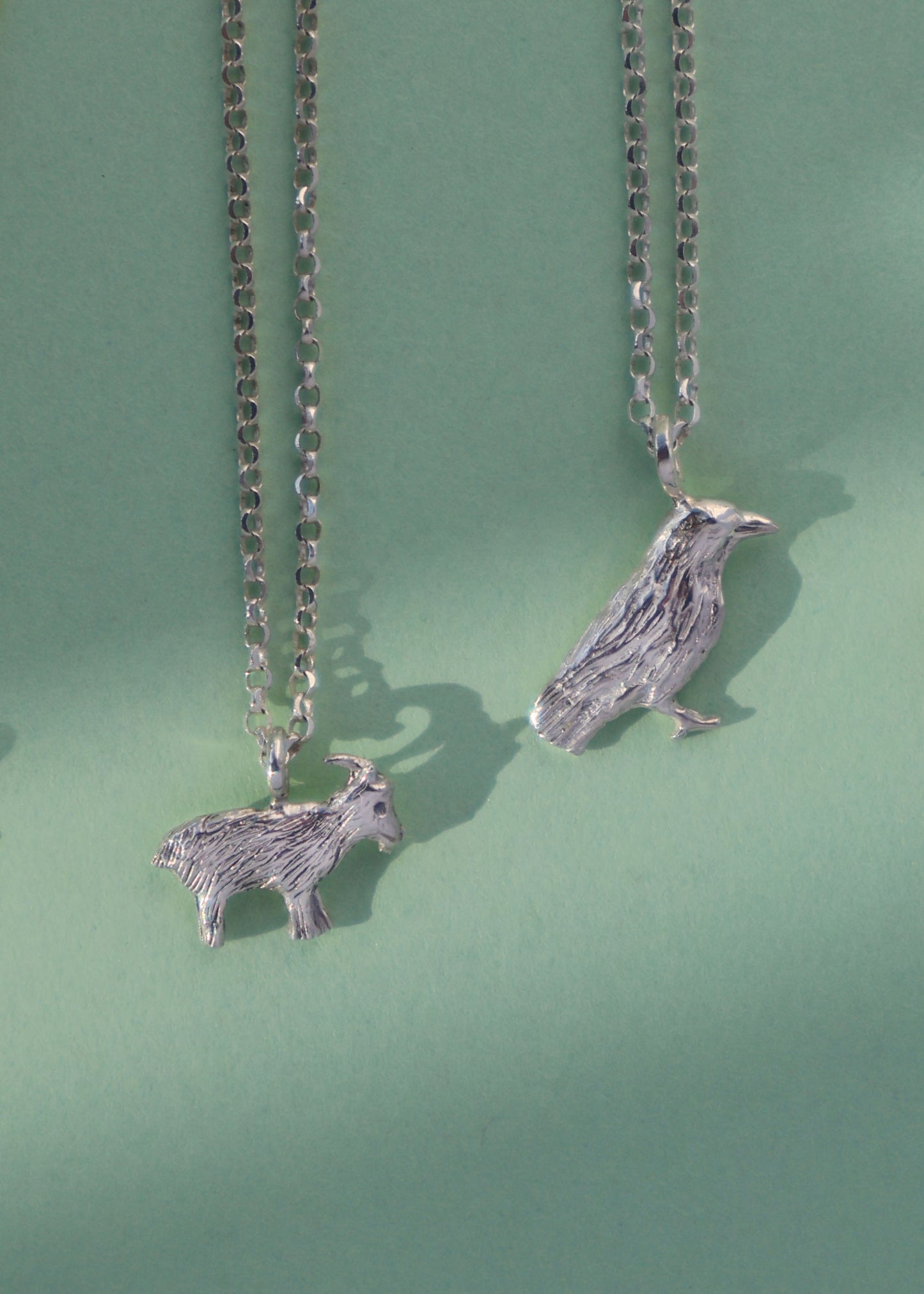 Crow Necklace - Silver