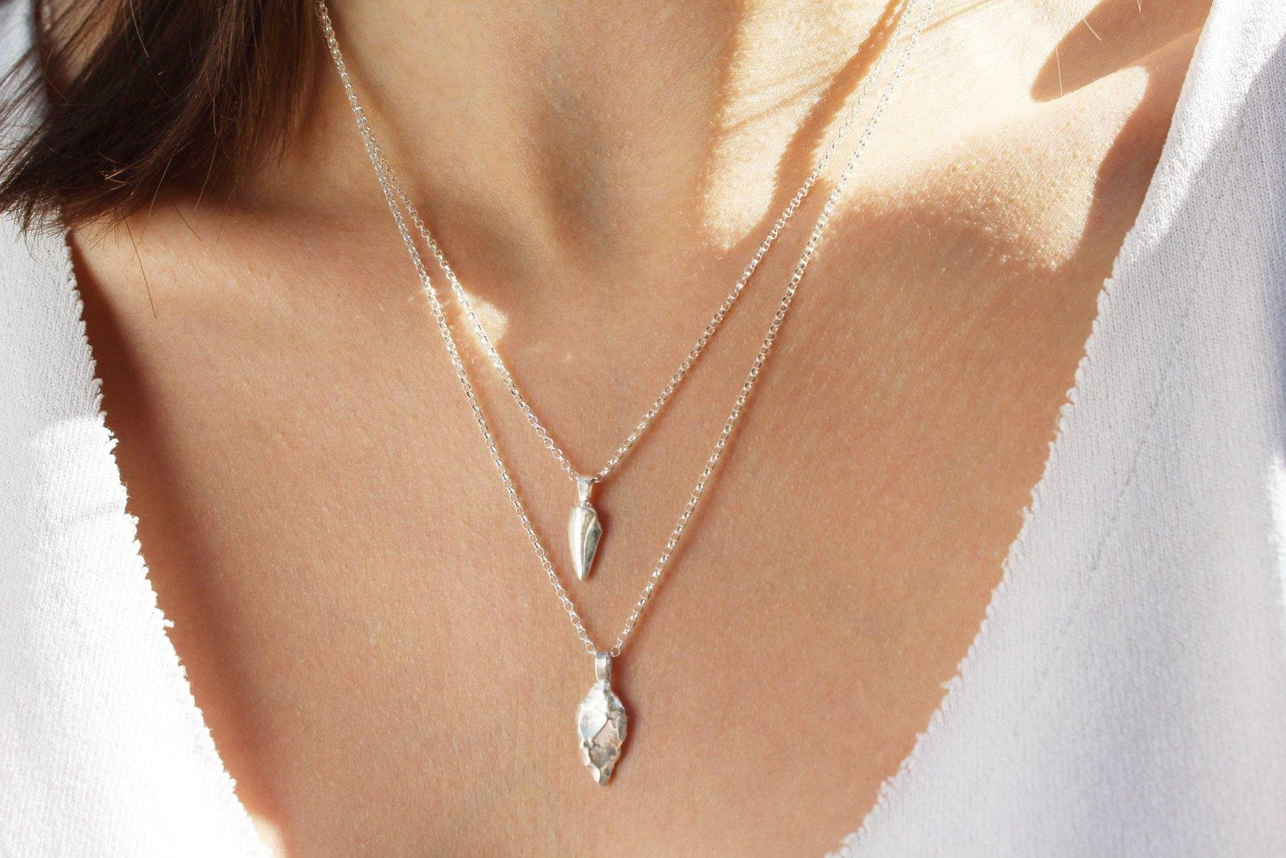 Neolithic Arrowhead Necklace - Sterling Silver - Brotheridge